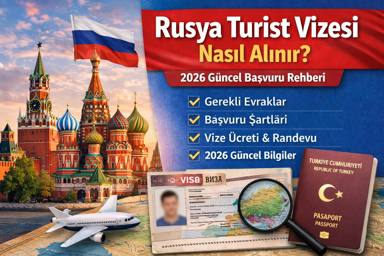 Rusya Turist Vizesi Nasıl Alınır? 2026 Güncel Başvuru Rehberi
